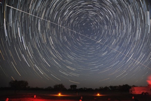 Star Trails with ISS